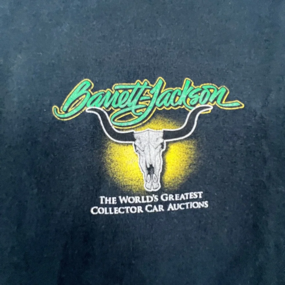 Gildan Barrett-Jackson T-Shirt Mens 2XL Black Collector Car Auction Graphic Tee